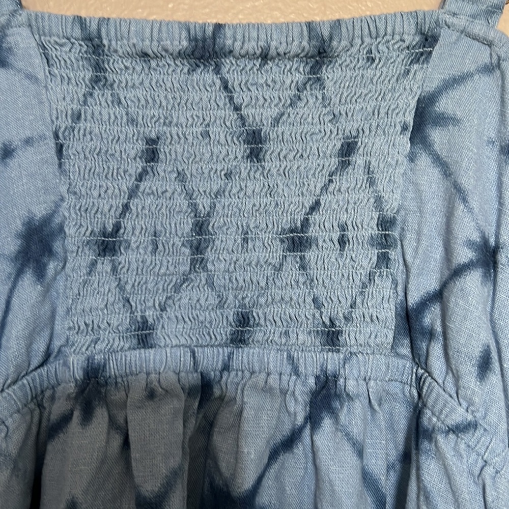 Sonoma Linen/Rayon Blue tie dye dress size XL - Picture 7 of 9